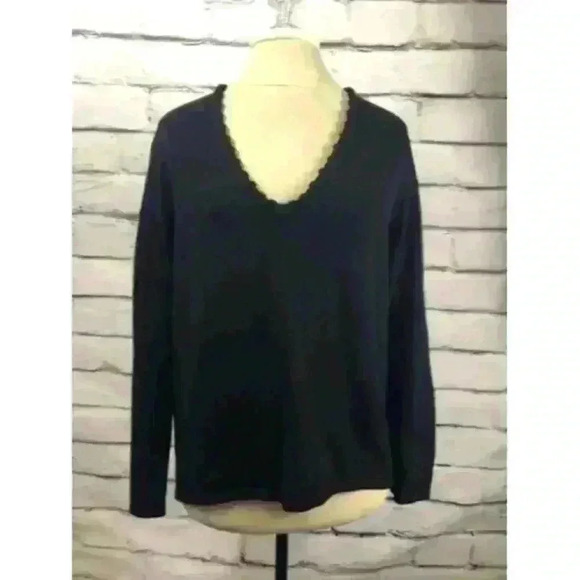 Balenciaga Knit Wool Women's Size 40 Black Long Sleeve Sweater Twist Collar - Picture 1 of 10